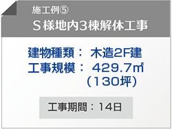 S様地内3棟解体工事